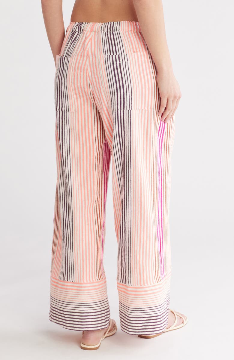 lemlem Desta Stripe Wide Leg Pants, Alternate, color, 