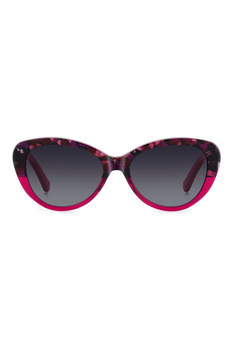 55mm josi cat eye sunglasses, Main, color, BLUE HAVANA BURGUNDY