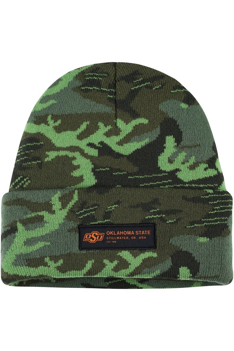 Men's Nike Camo Oklahoma State Cowboys Veterans Day Cuffed Knit Hat, Main, color, Camo
