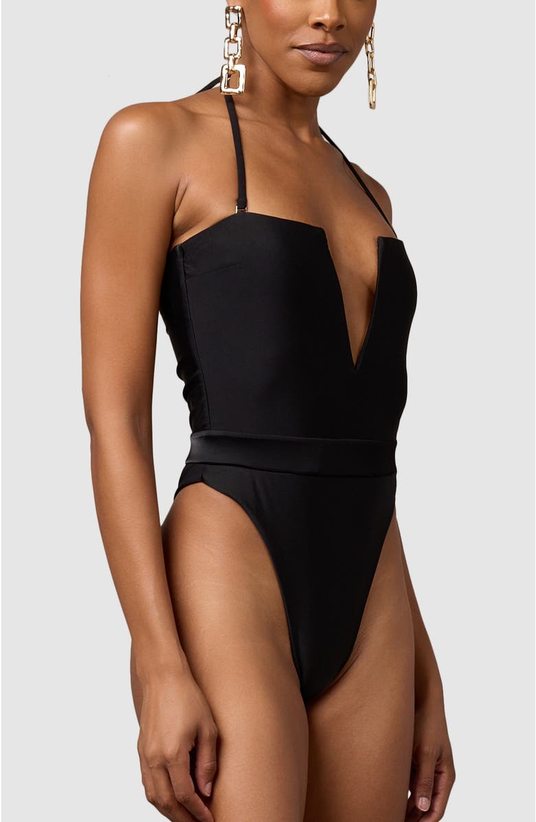 MBM Swim Karma One-Piece Swimsuit, Alternate, color, Black