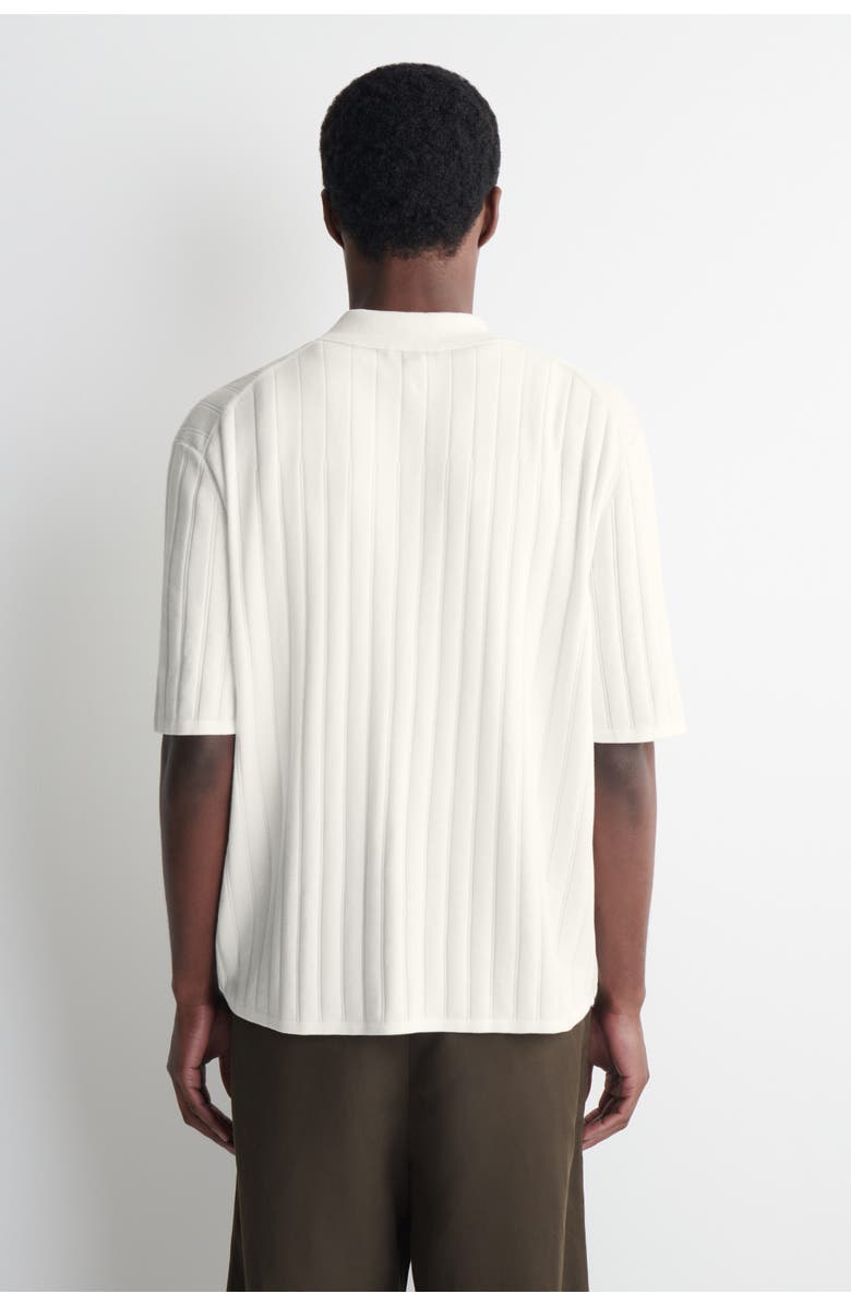 COS Ribbed-knit Cotton Shirt, Alternate, color, White