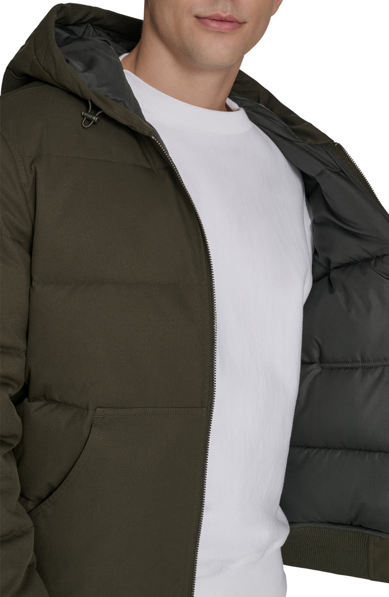 Levi's<sup>®</sup> Quilted Puffer Hoodie Bomber Jacket, Alternate, color, Olive