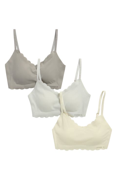 3-Pack Scalloped Laser Cut Lounge Bras