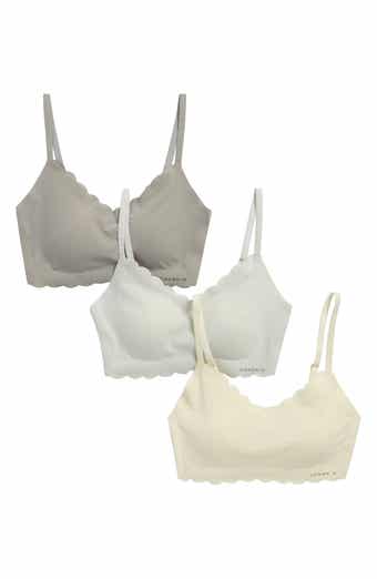 Danskin 3-Pack Scalloped Laser Cut Lounge Bras