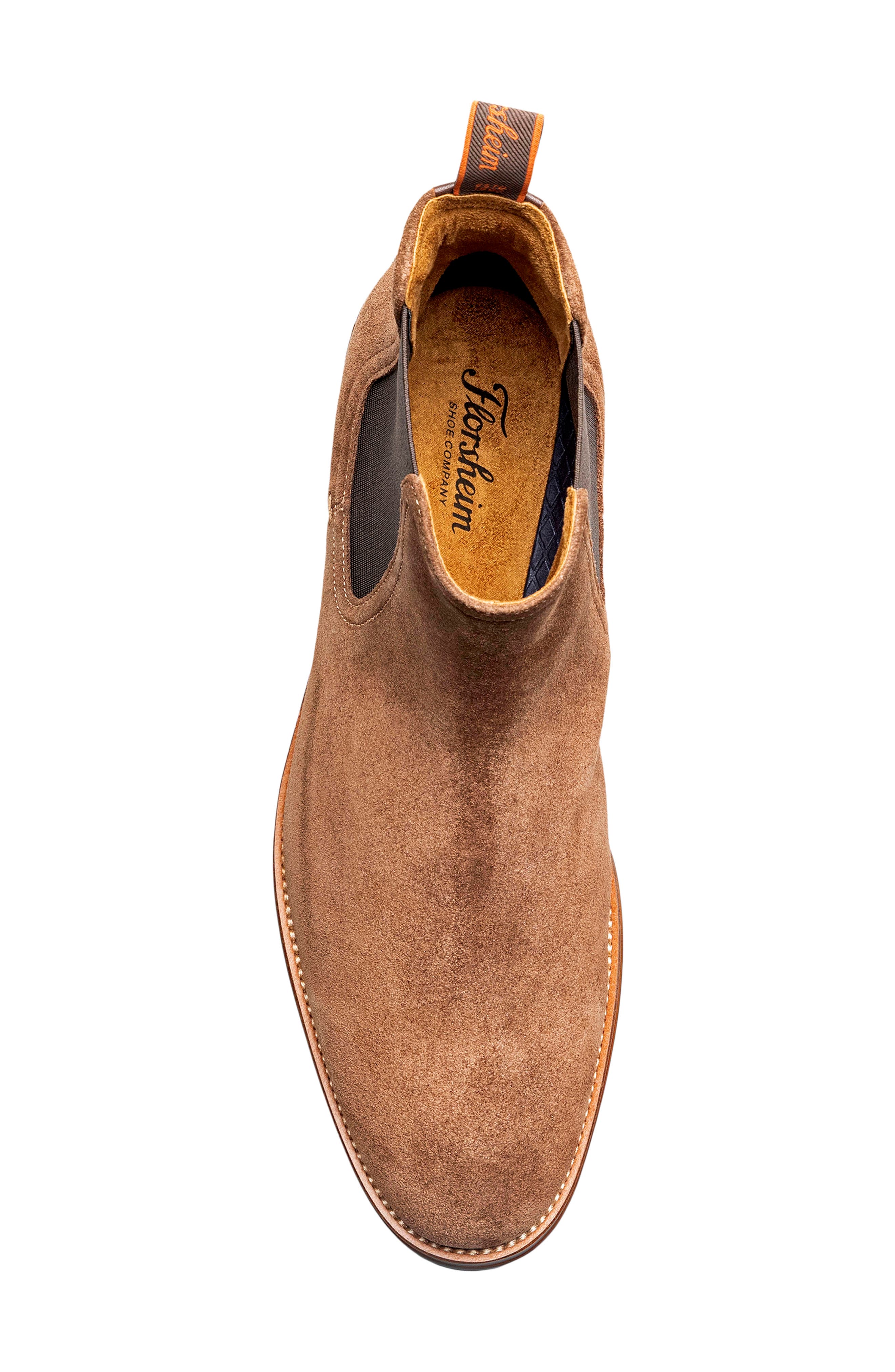 Ruvo Lug Chelsea Boot, Alternate, color, BRN SUEDE