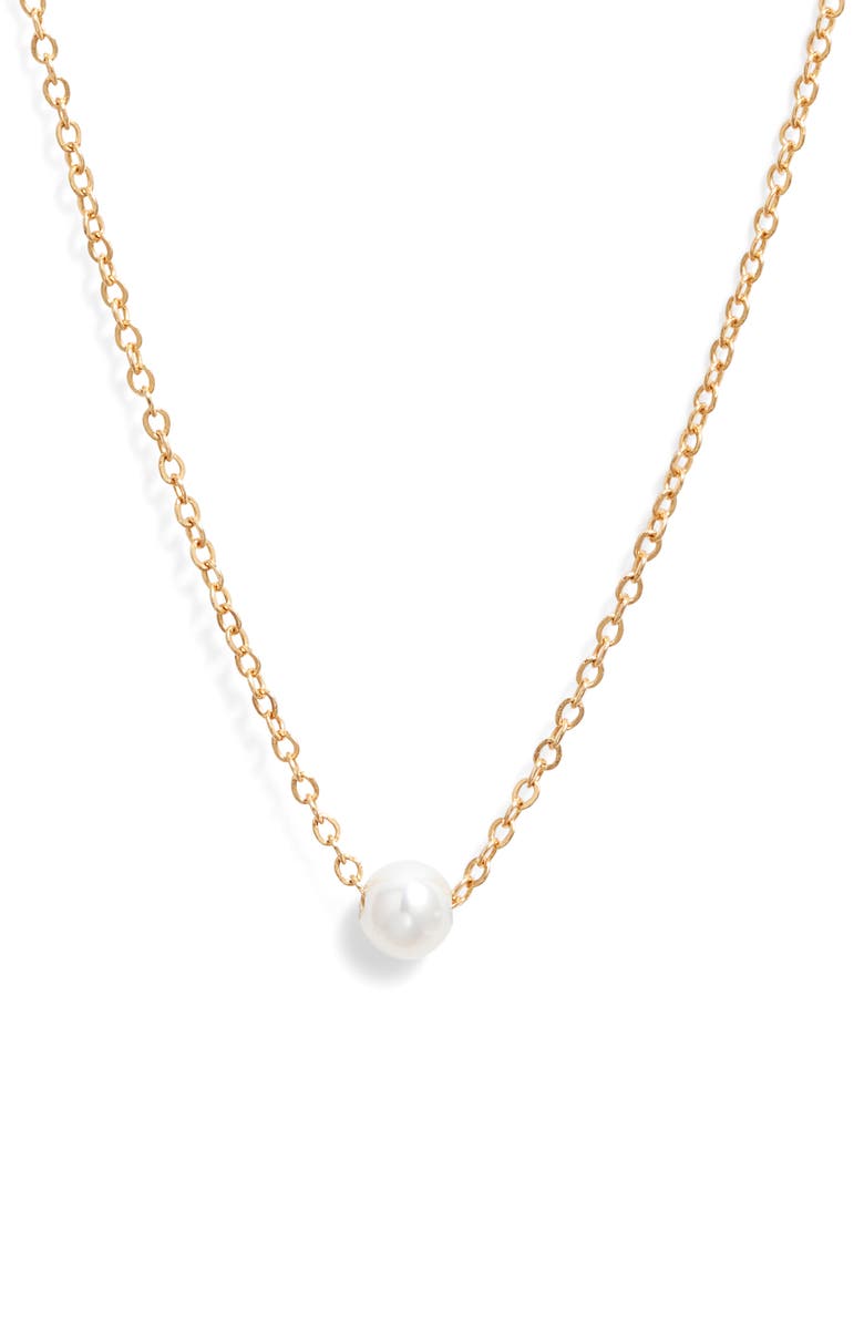 Set & Stones Claire Freshwater Pearl Necklace, Main, color, Gold