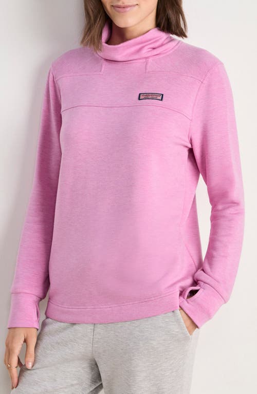Vineyard Vines Shep Dreamcloth® Turtleneck Knit Shirt In Black Raspberry Heather