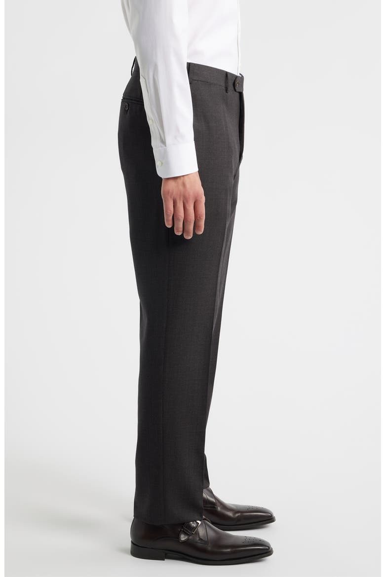 Siena Regular Fit Super 130s Wool Solid Dress Pants, Alternate, color, BLACK