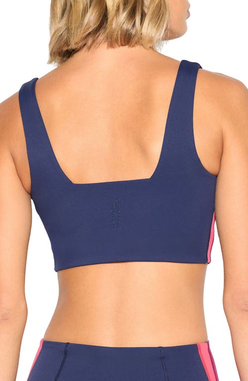 Spiritual Gangster Ezra Longline Sports Bra In Blue