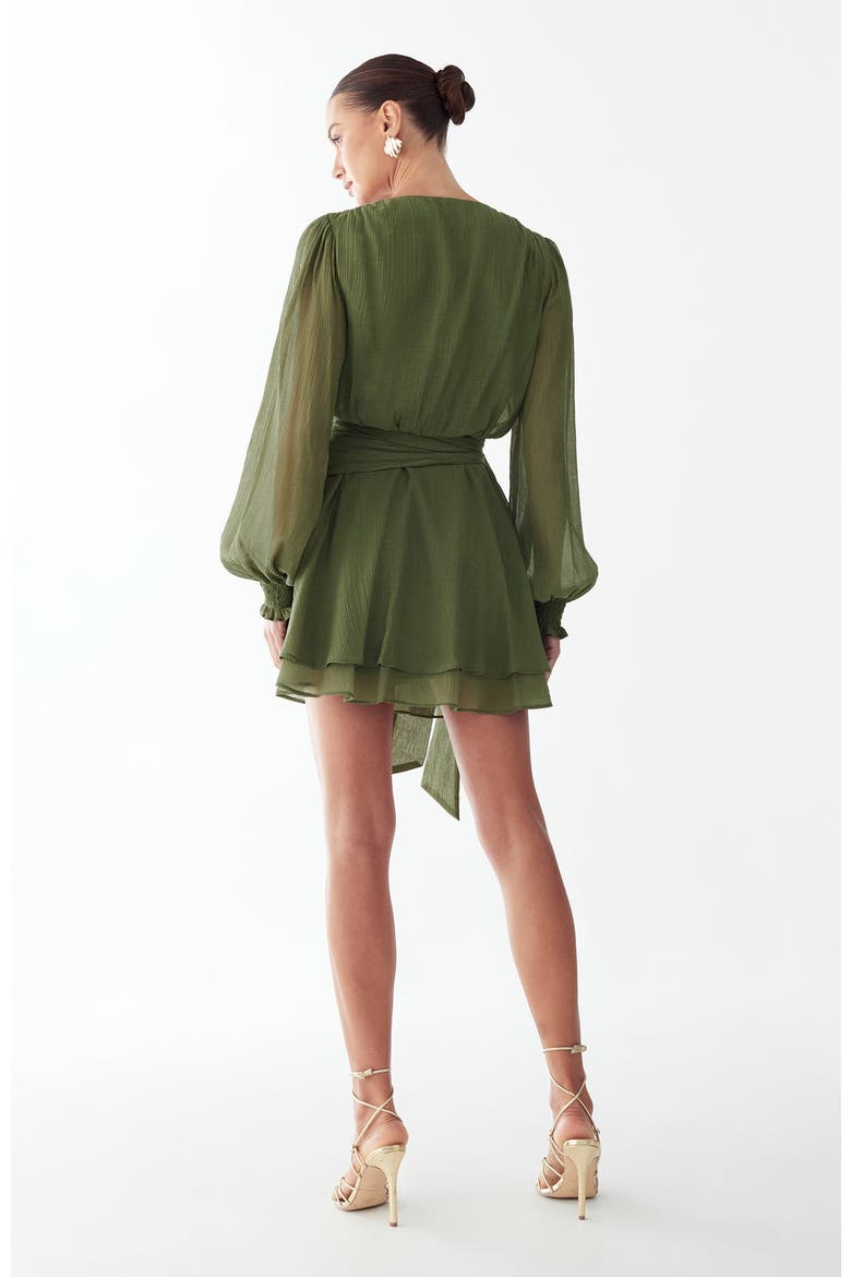 Olia Mini Dress, Alternate, color, Dark Olive