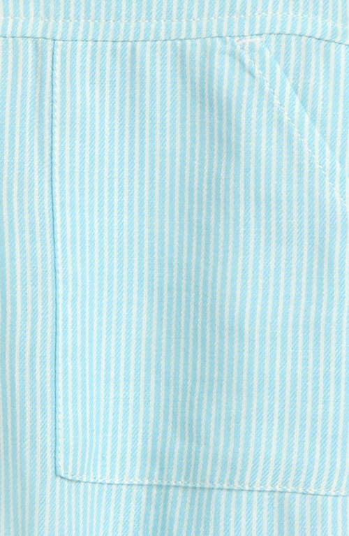Tucker + Tate Stripe Cotton Utility Romper In Blue Cabana Sam Stripe