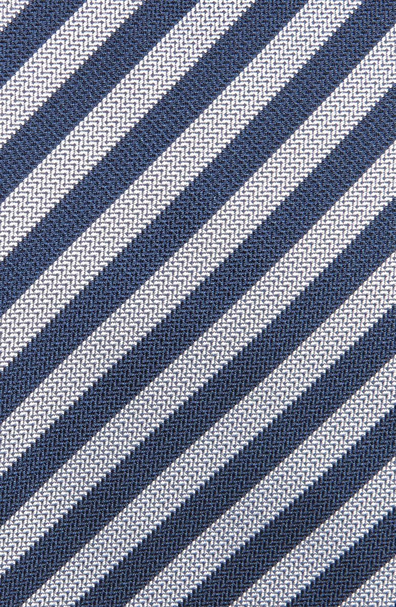 BOSS Stripe Silk Blend Tie, Alternate, color, Dk Bu