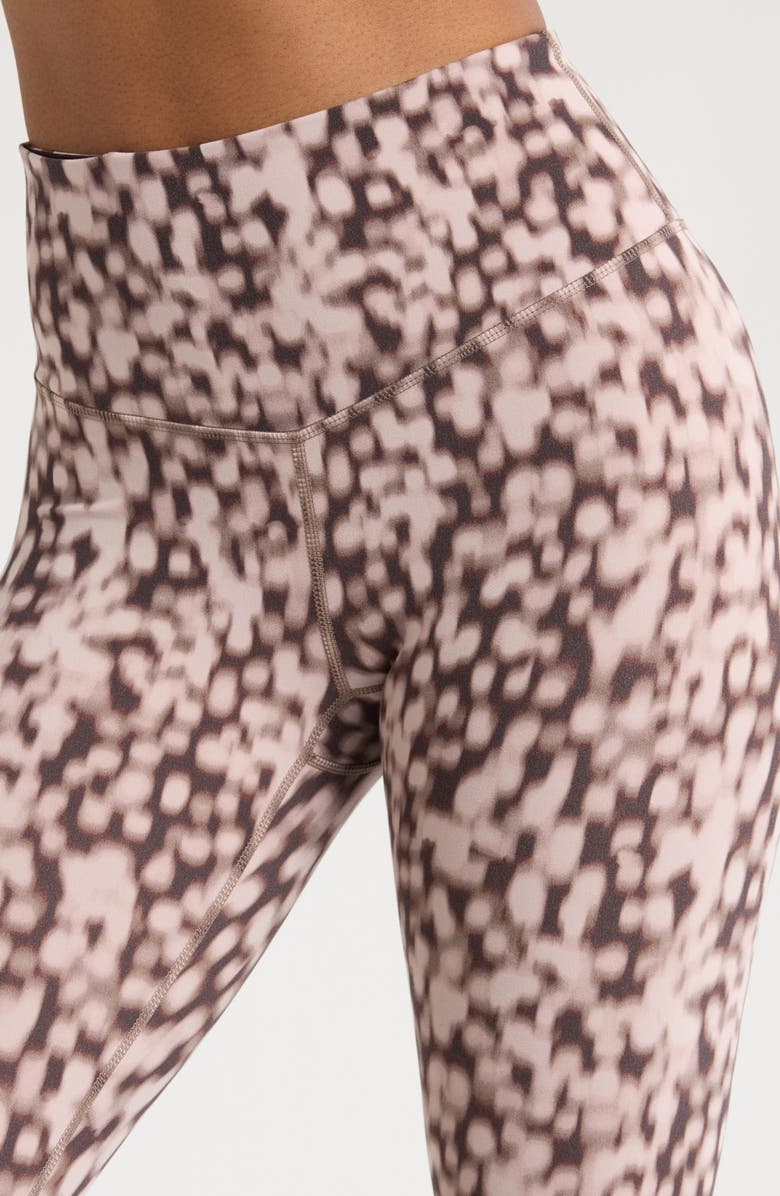 Zella Studio Luxe Print High Waist 7/8 Leggings, Alternate, color, Brown Tortoise Shell