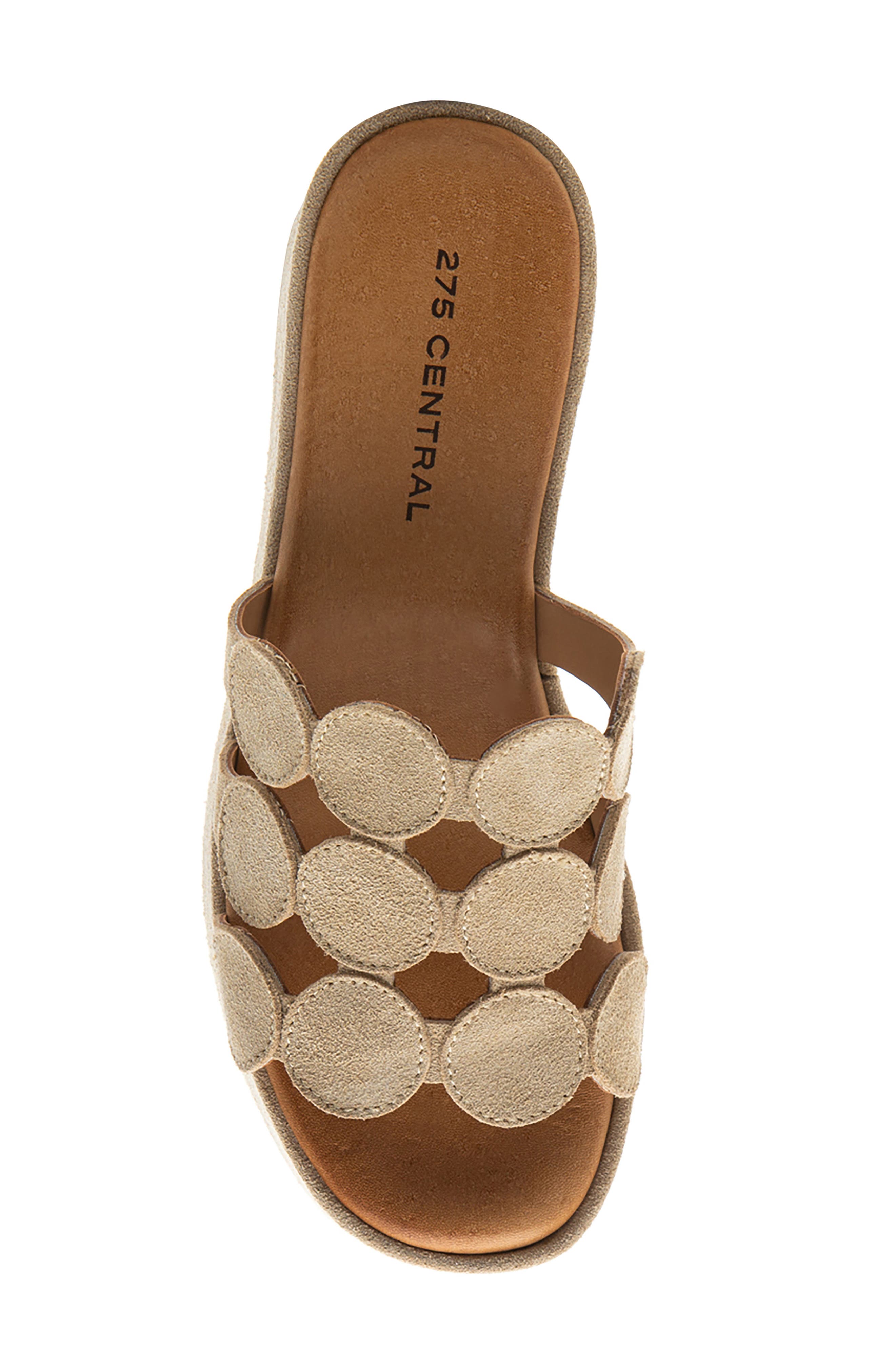 Shammy Platform Wedge Slide Sandal, Alternate, color, LATTE