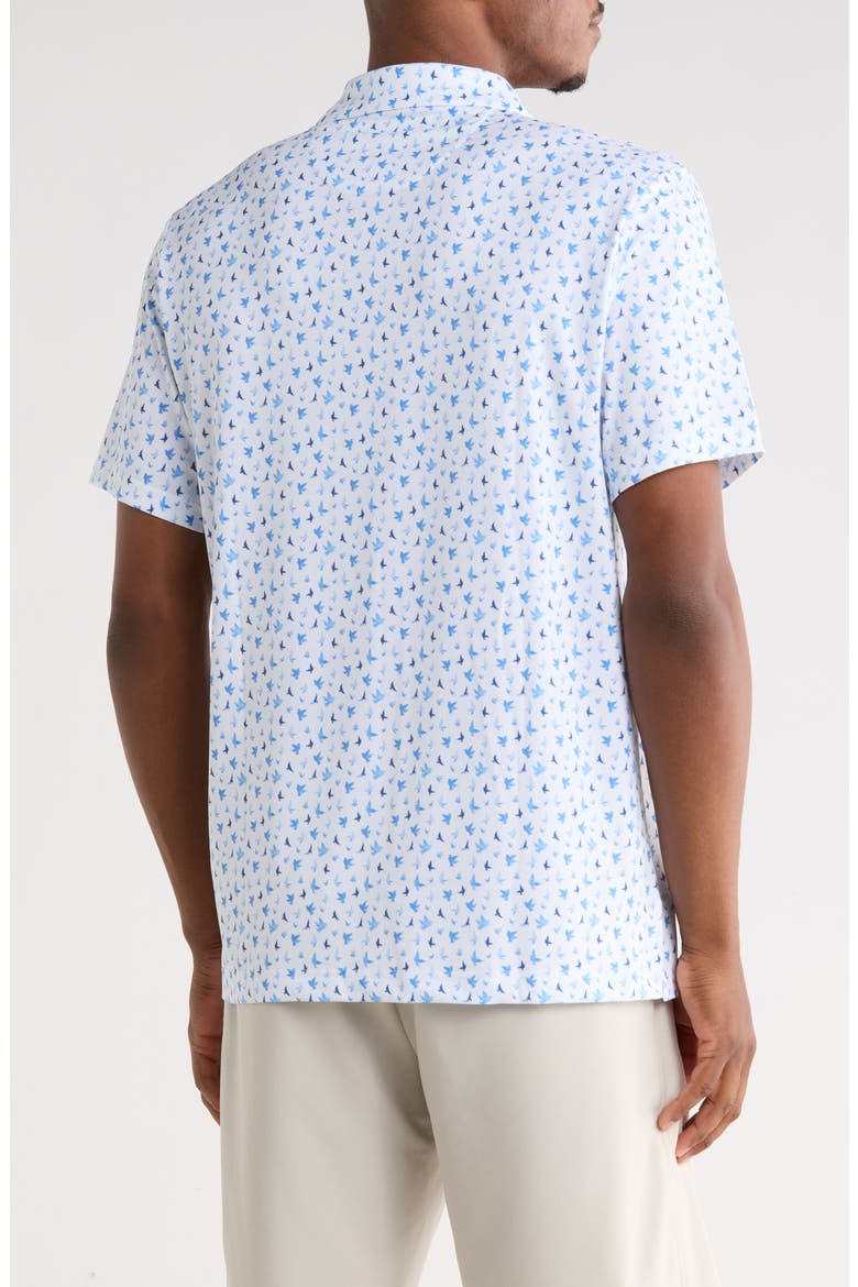 All Over Birdie Knit Polo, Alternate, color, BRIGHT WHTE