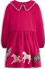 Mini Boden Kids' Appliqué Cotton Jersey Dress