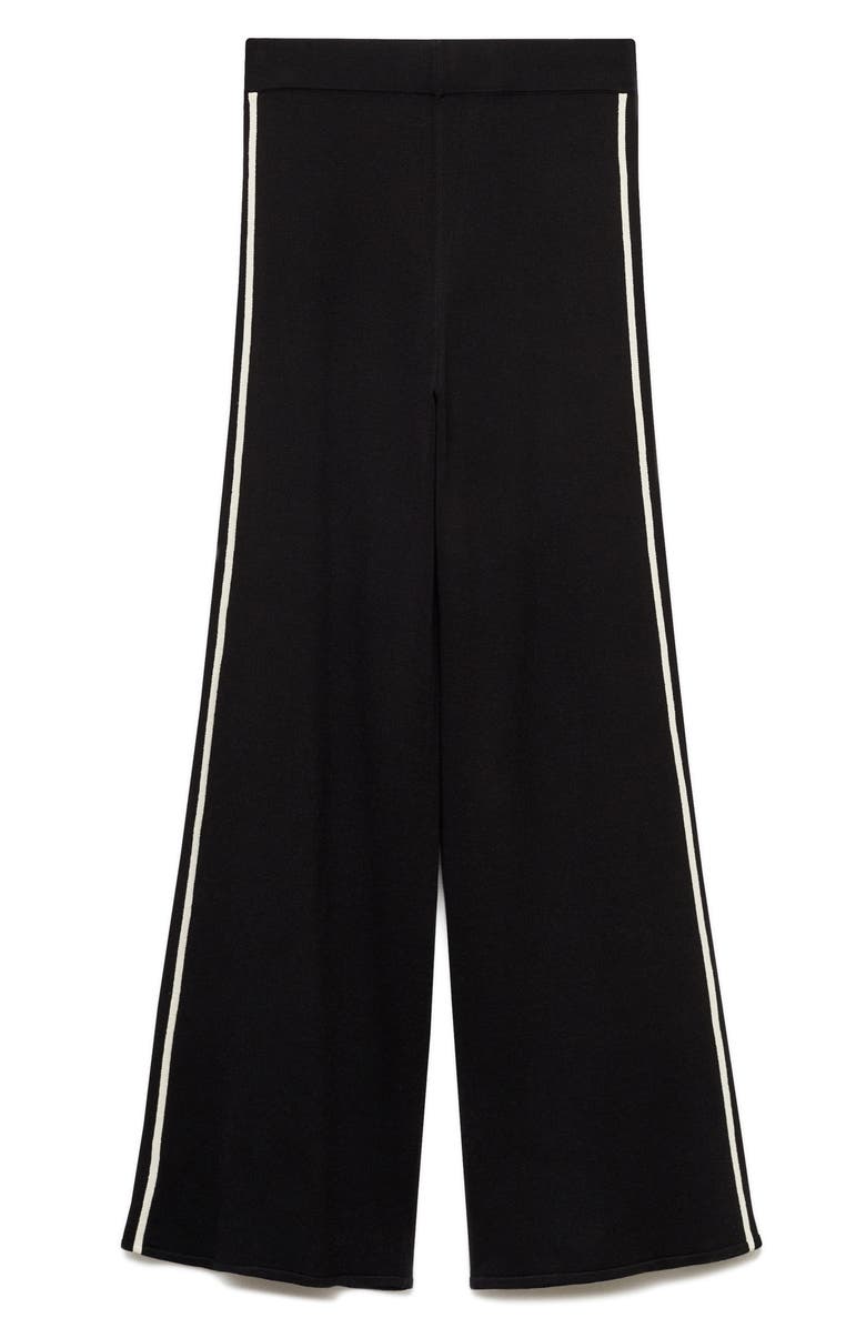 MANGO Side Stripe Knit Wide Leg Pants, Alternate, color,
