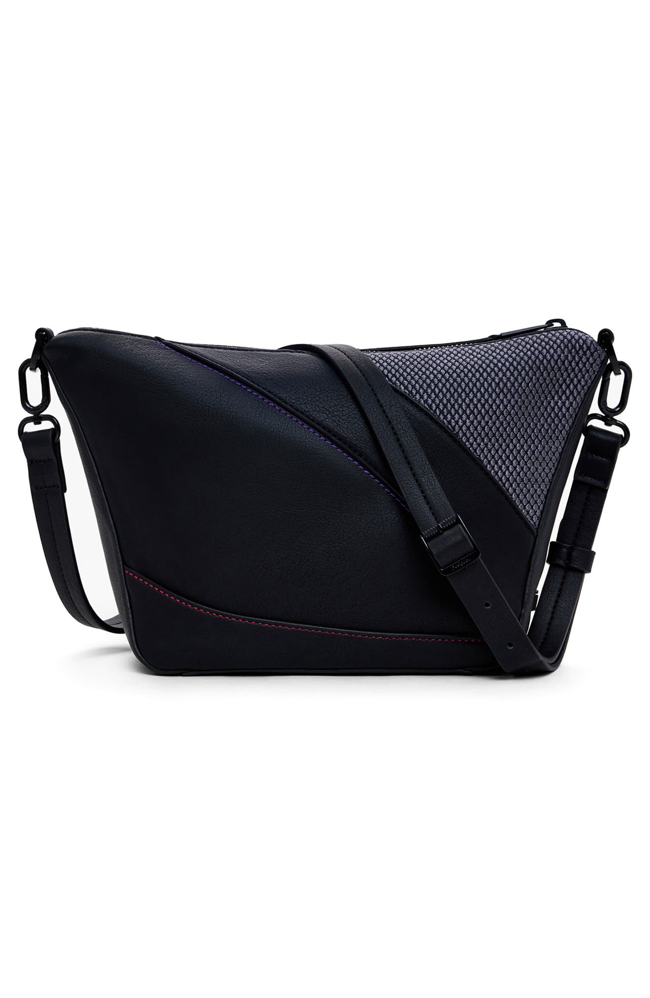 Desigual Faux Leather Handbag, Alternate, color, Black Multi