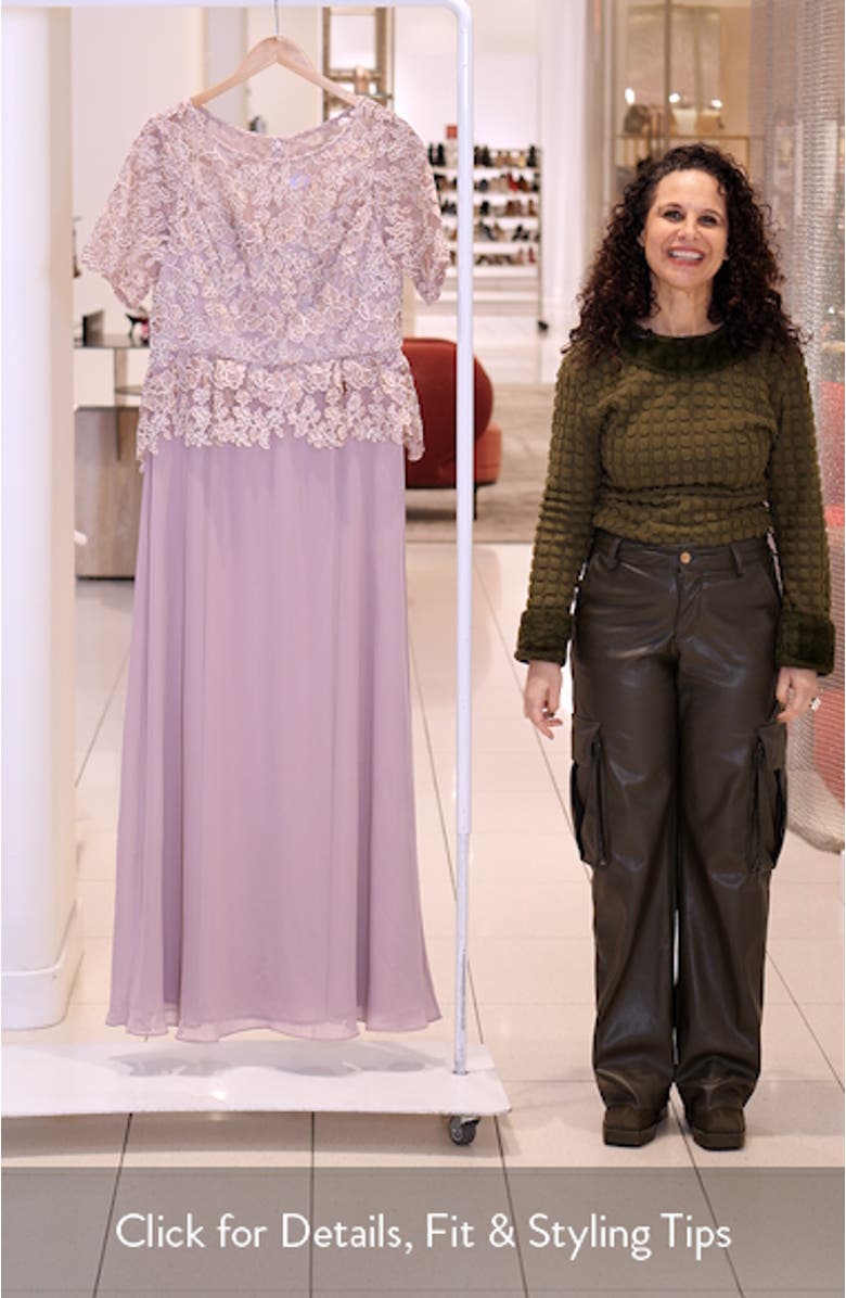 Floral Emboidery A-Line Gown, sales video thumbnail