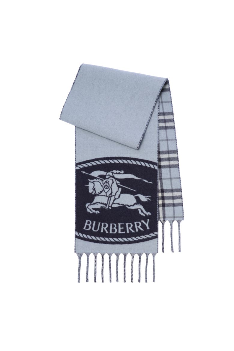 Reversible Knight Stamp Scarf, Main, color, Bank blue