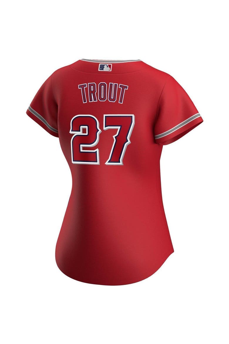 Women's Nike Mike Trout Red Los Angeles Angels Alternate Replica Player Jersey, Alternate, color, RED