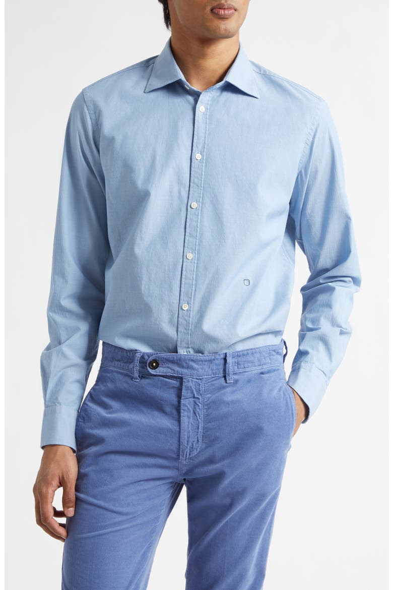 Genova Classic Button-Up Shirt, Main, color, AZZURRO