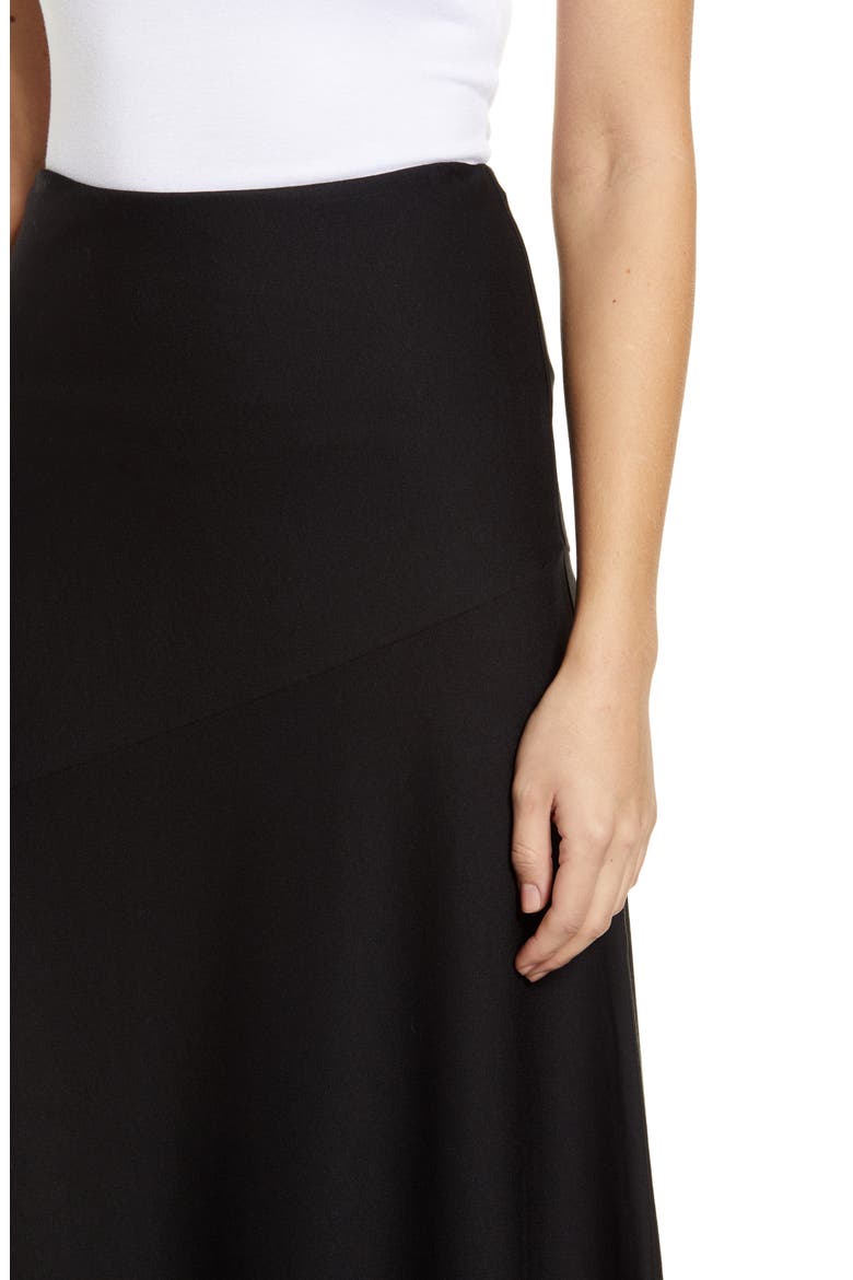 Lyssé Rose Handkerchief Hem Midi Skirt, Alternate, color, BLACK