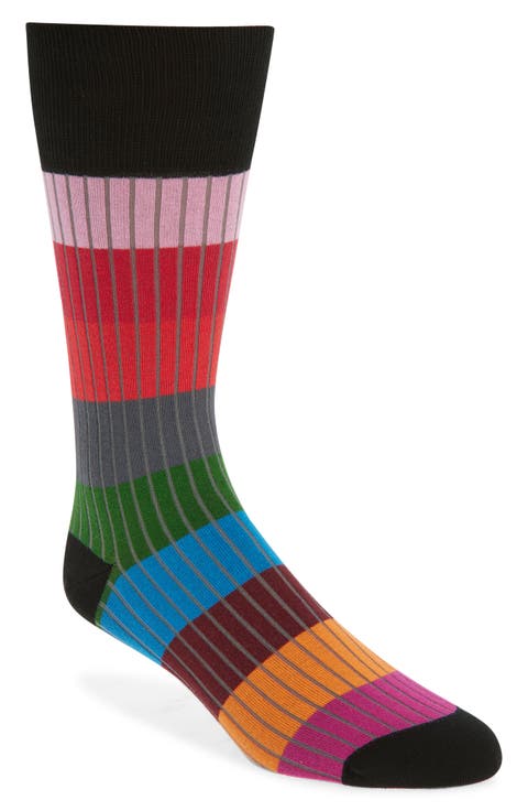 Liam Stripe Cotton Blend Socks