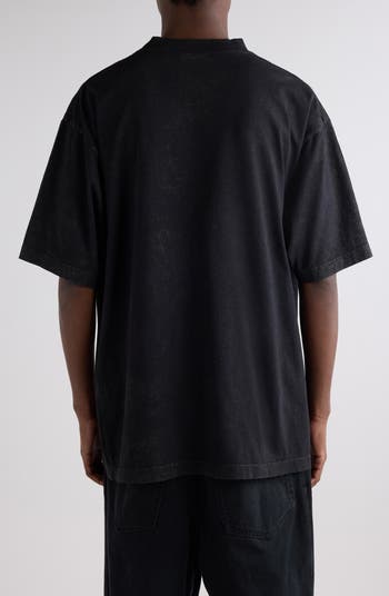 Tシャツ・カットソー Balenciaga City Of Angels Black Cotton T-Shirt Women's City Of Angels Shrunk T-shirt in Black Faded
