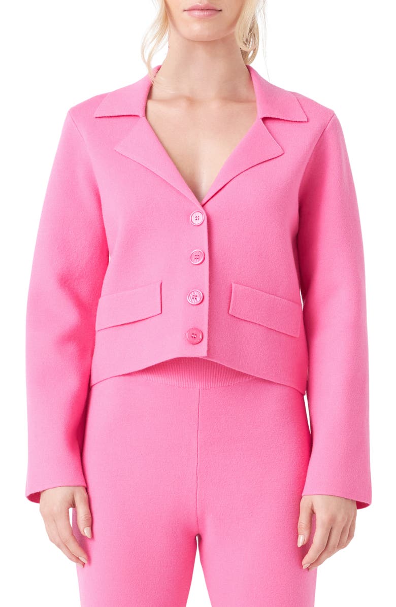 Endless Rose Sweater Blazer, Main, color, Pink