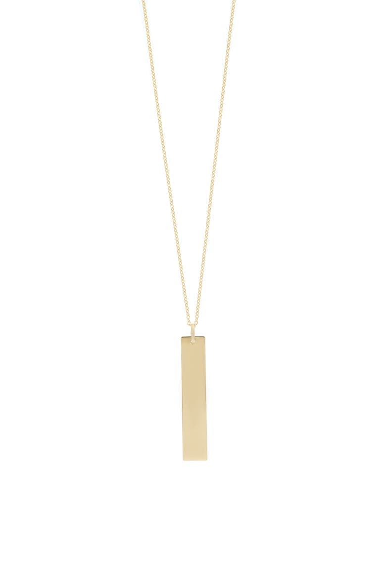 14K Gold Engravable Pendant Necklace (Nordstrom Exclusive), Main, color, 14K YELLOW GOLD - FONT 1