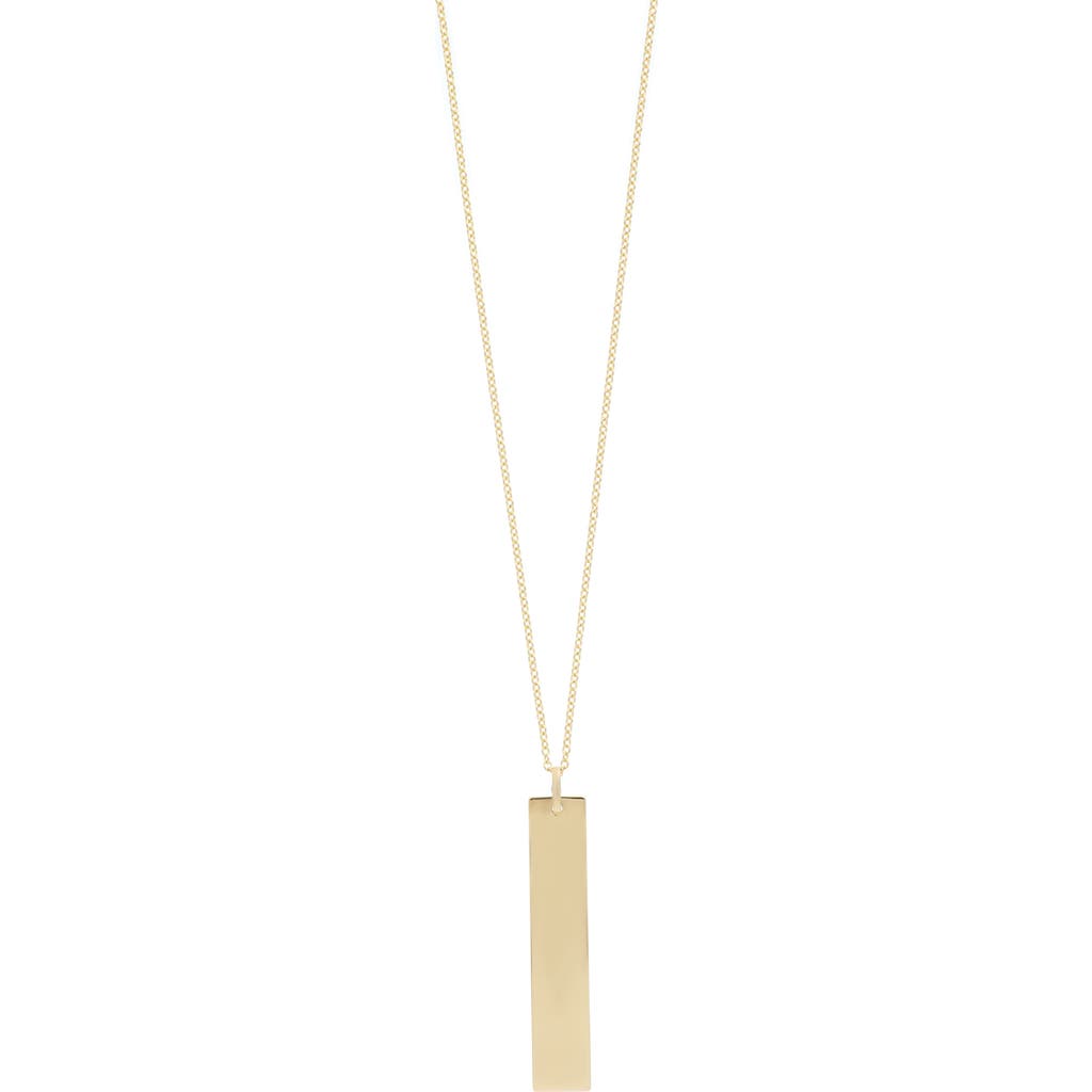 Bony Levy 14K Gold Engravable Pendant Necklace (Nordstrom Exclusive) in 14K Yellow Gold - Font 1 at Nordstrom, Size 18"