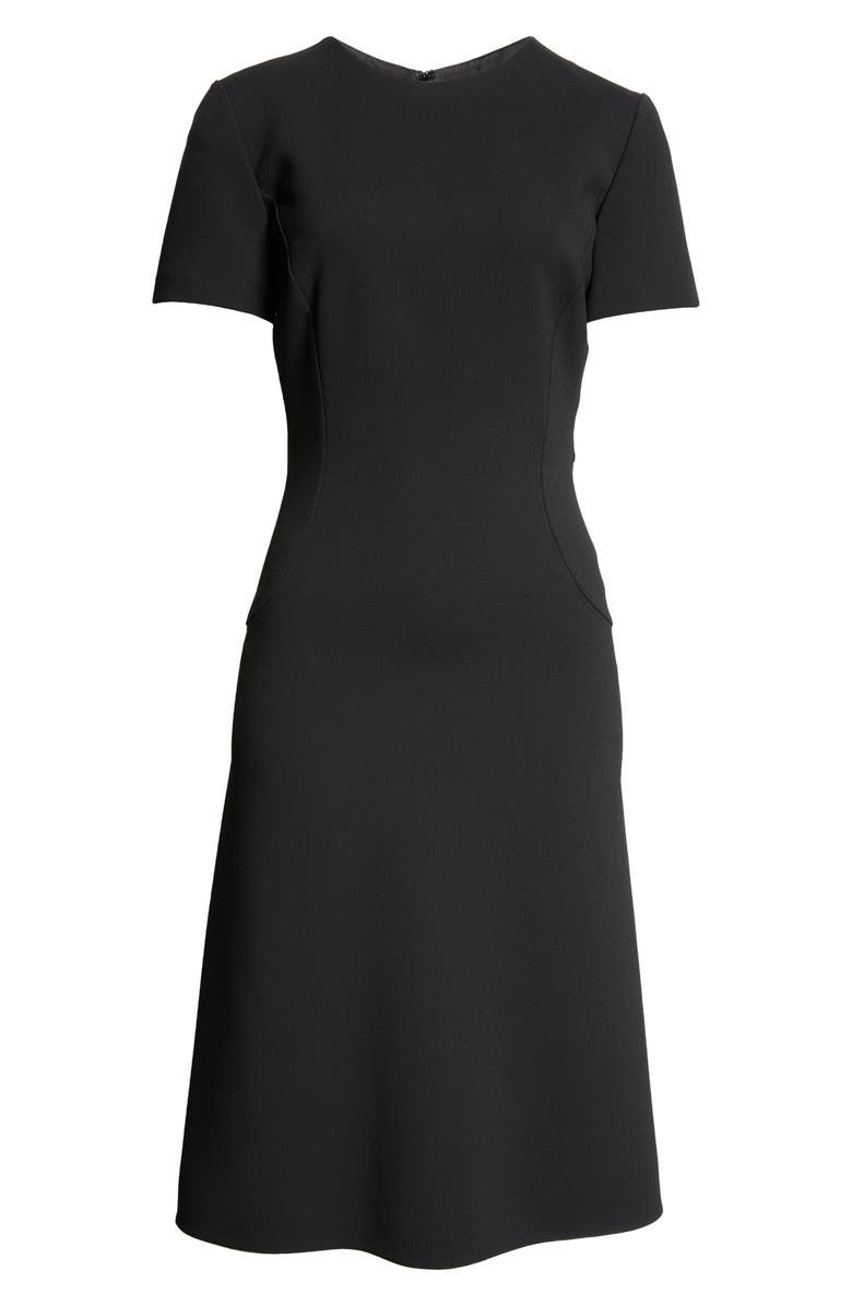 FFORME Lyla Sculpted Double Crepe Midi Dress, Alternate, color, Black