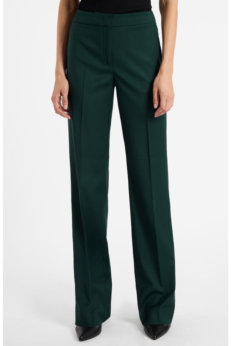 Brenda Wide leg Pant in Soft Stretch Twill, Main, color, Evergreen