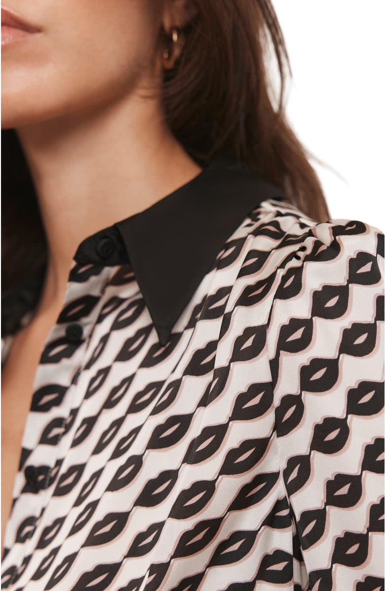 MINT VELVET Lip Print Shirt, Alternate, color, Black