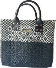Tin Marin Black Large Woven Crossbody Bag