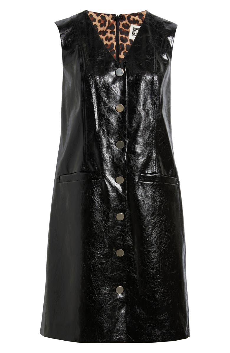 Anne Klein Coated Sleeveless Dress, Alternate, color, Anne Black