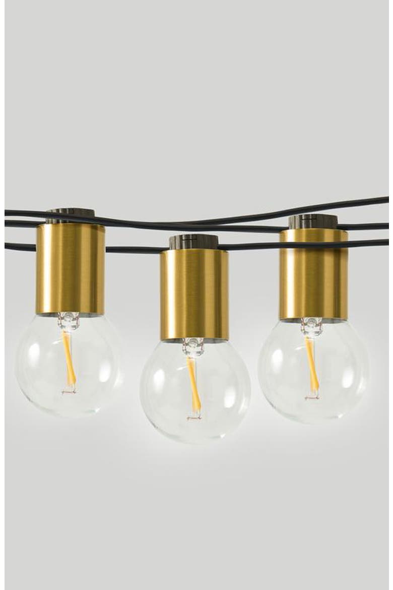 Glow Globe LED String Lights, Alternate, color, BRASS