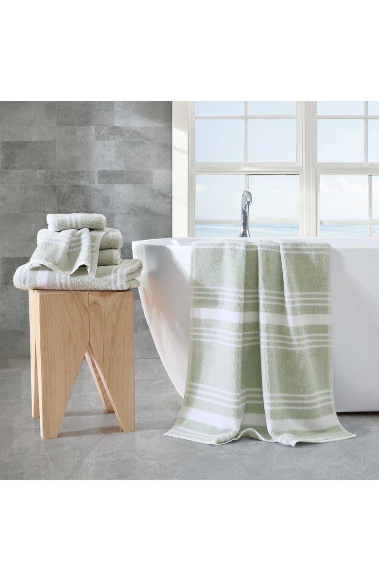 Nautica 6-Piece Cotton Towel Set, Alternate, color, Lt-Pastel Green