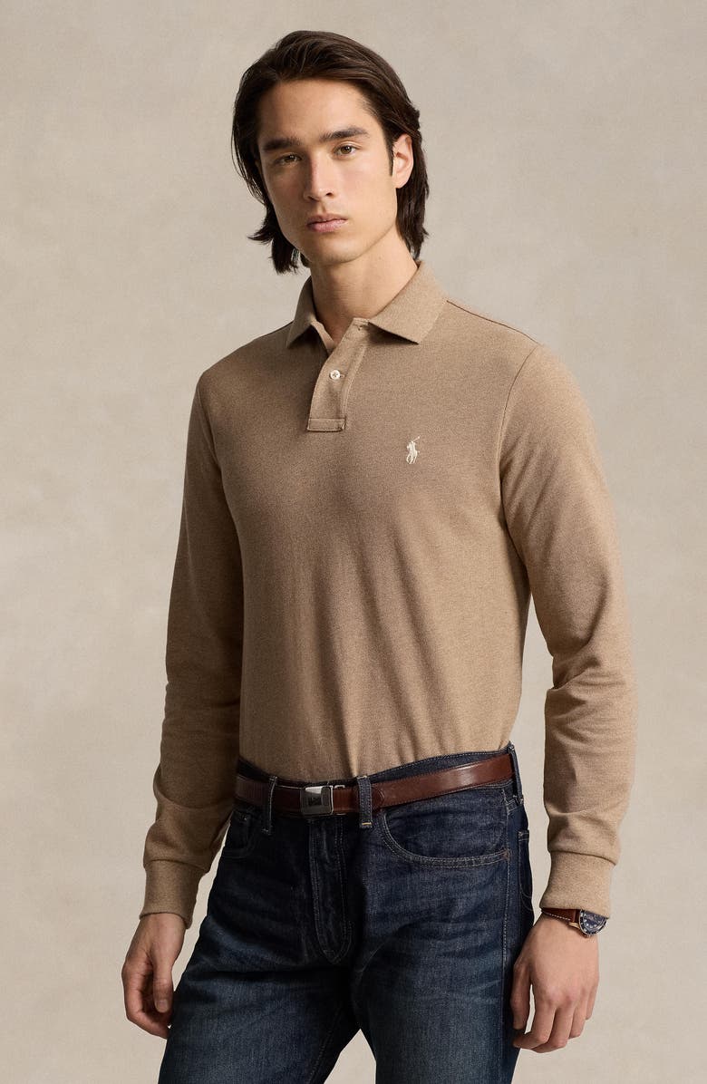 Polo Ralph Lauren Cotton Piqué Long Sleeve Polo, Alternate, color, 