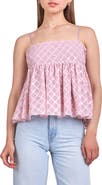 Endless Rose Sequin Embroidered Babydoll Top