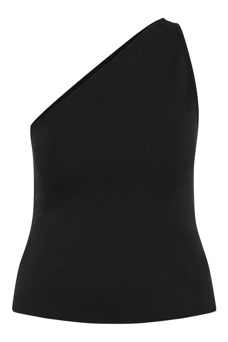 Louisa One-Shoulder Top, Alternate, color, BLACK