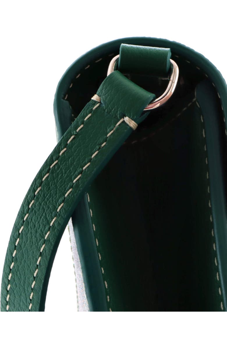 Pre-Owned Goyard Chypre Wallet on Strap Coated Canvas with Leather, Alternate, color, Green