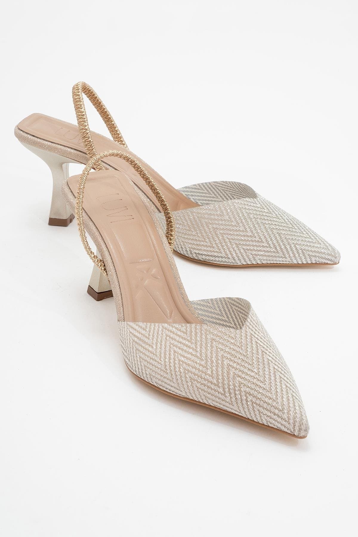 Prologue Shoes Renos Pointed Toe Pump, Main, color, Gold