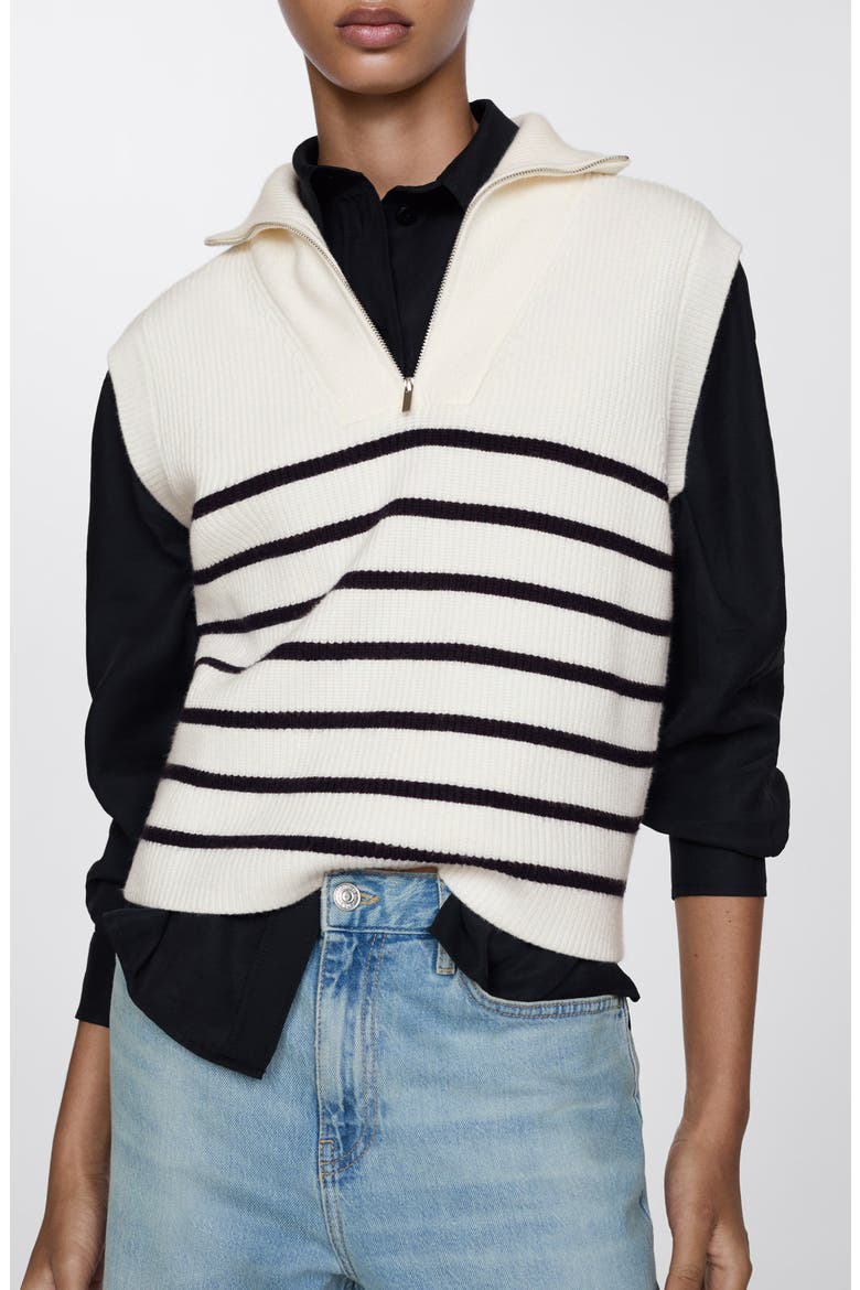 Rizon Sweater Vest, Main, color, IVORY/ NAVY STRIPE