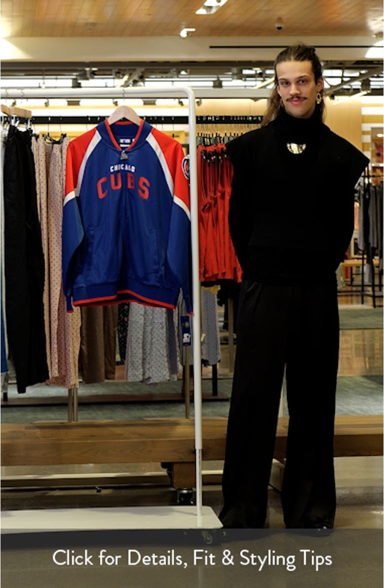 Women's Starter Royal Chicago Cubs Touchdown Raglan Full-Zip Track Jacket, sales video thumbnail