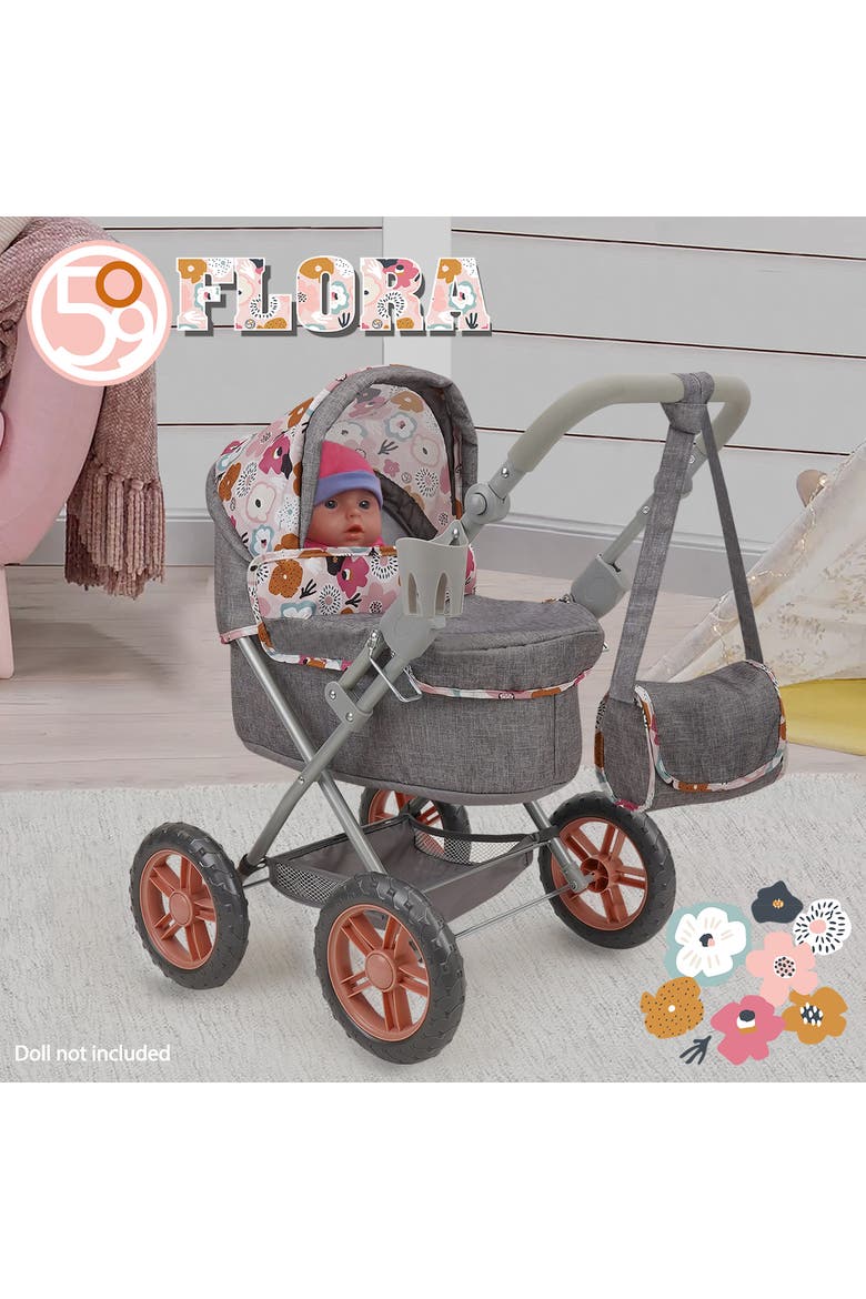Melange Flora Amanda Doll Pram Matching Handbag, 3+, Alternate, color, Multicolored
