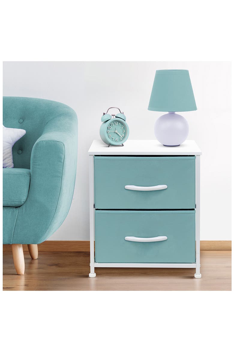 2-Drawer Chest Dresser, Alternate, color, AQUA