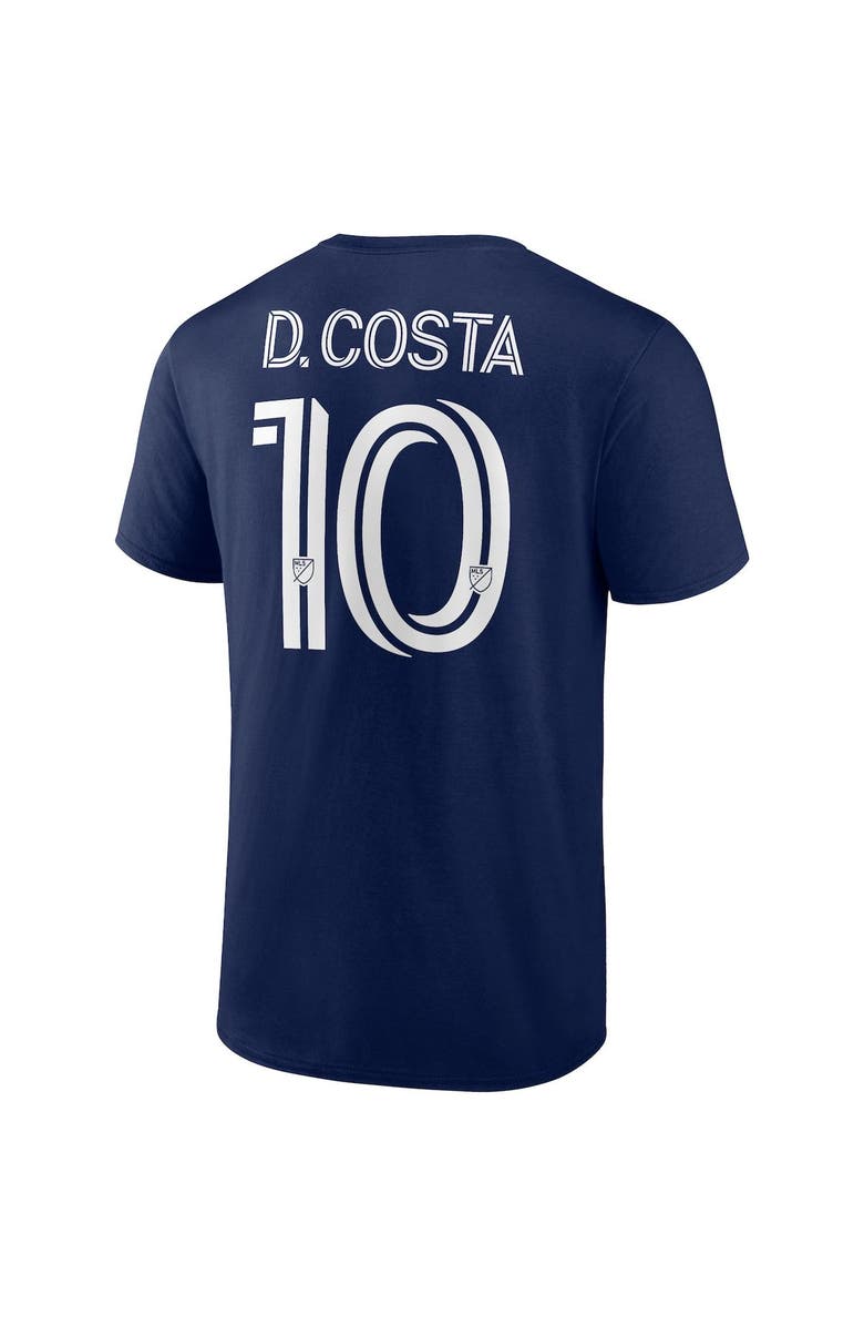 FANATICS Men's Fanatics Branded Douglas Costa Navy LA Galaxy Authentic Stack Name & Number T-Shirt, Alternate, color,