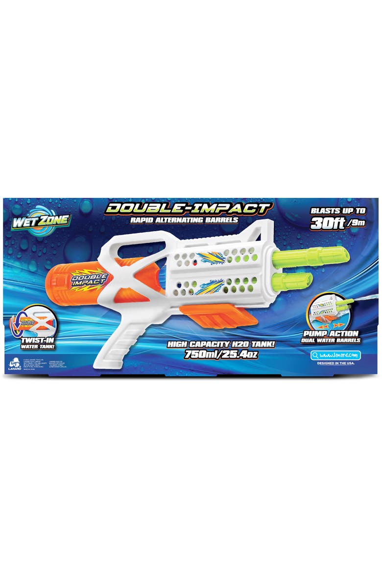 Water Blaster, Double Impact, Pump Action Dual Barrels, Alternate, color, Multicolored
